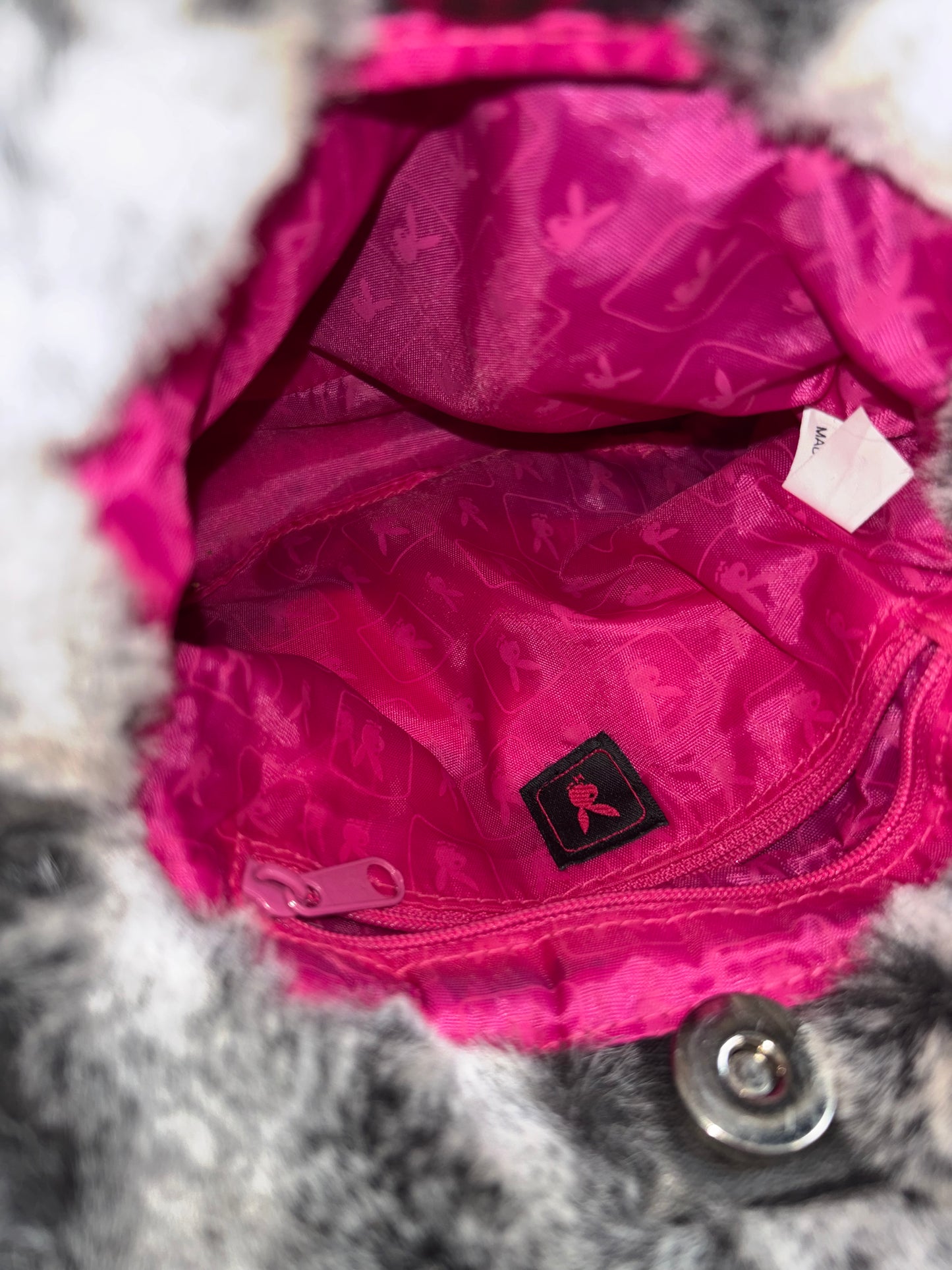 Playboy Faux Fur x Diamanté Bunny Handbag