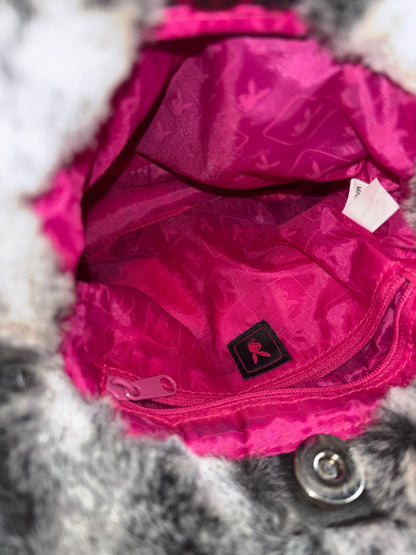 Playboy Faux Fur x Diamanté Bunny Handbag