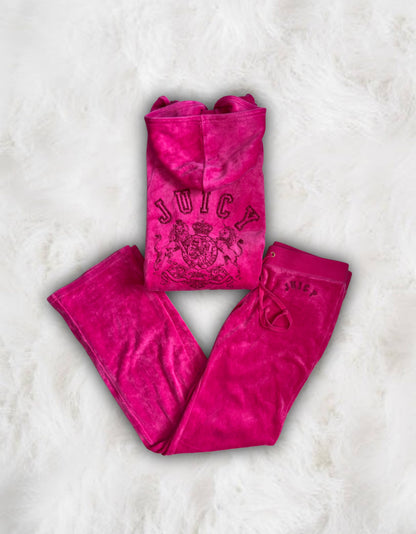 Juicy Couture Barbie Pink 2 Piece Velour Tracksuit