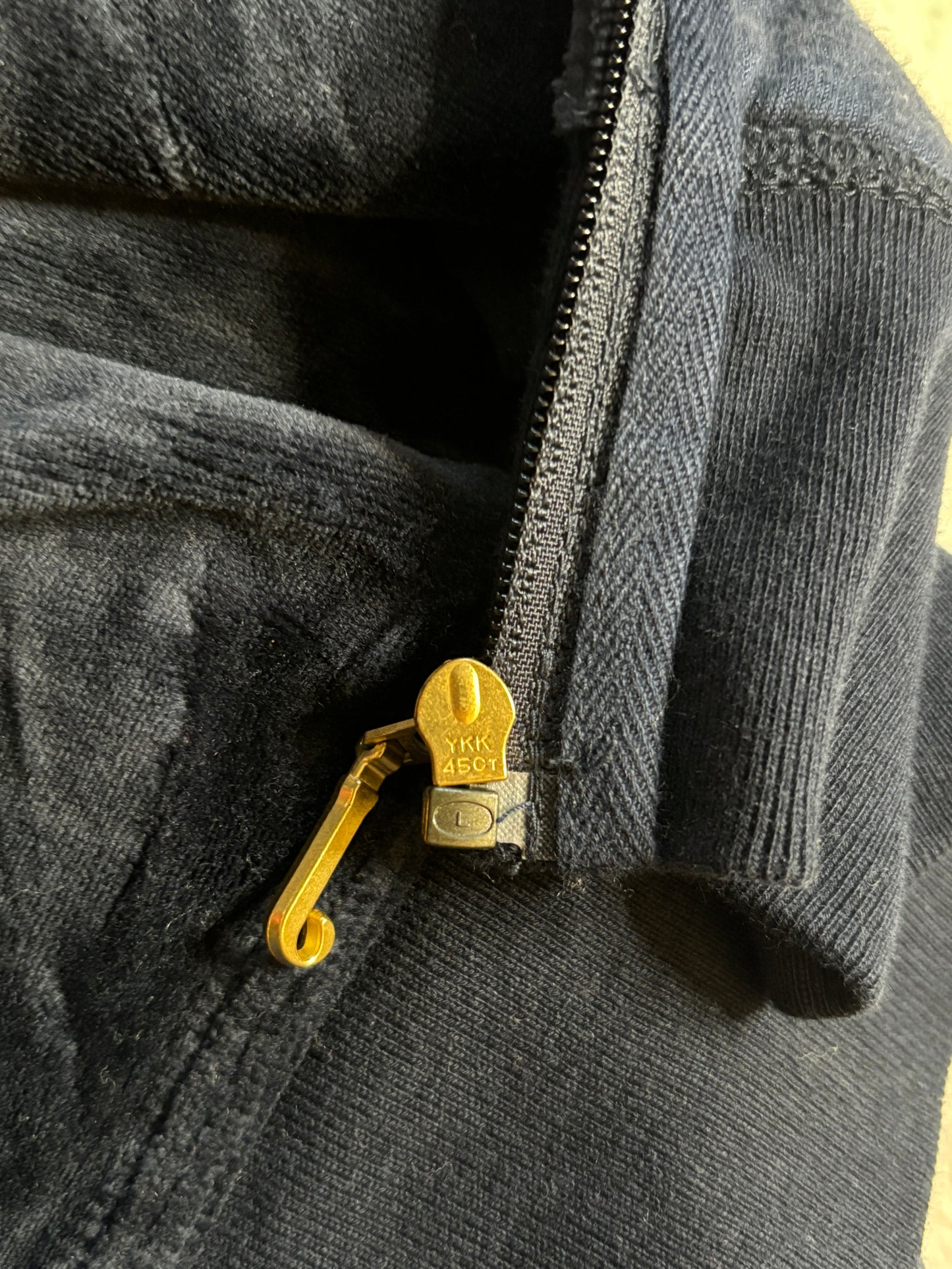 Juicy Couture Navy Velour “Peace & Love” 2 Piece Tracksuit