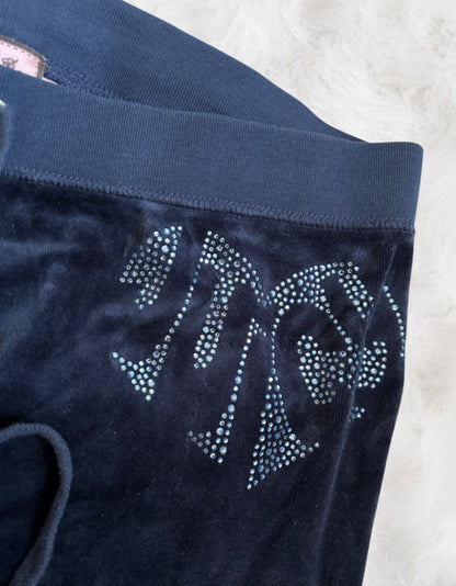 Juicy Couture Navy Velour 2 Piece Tracksuit