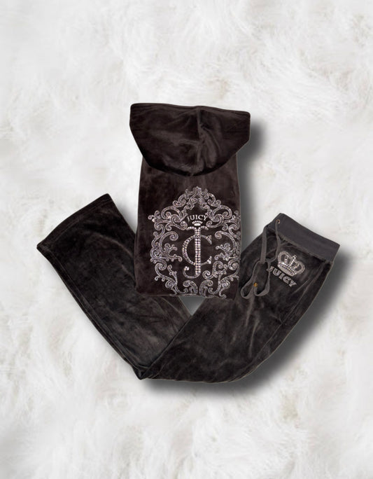 Juicy Couture Brown Velour 2 Piece Tracksuit