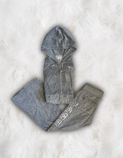 Victoria’s Secret PINK Grey Velour 2 Piece Tracksuit
