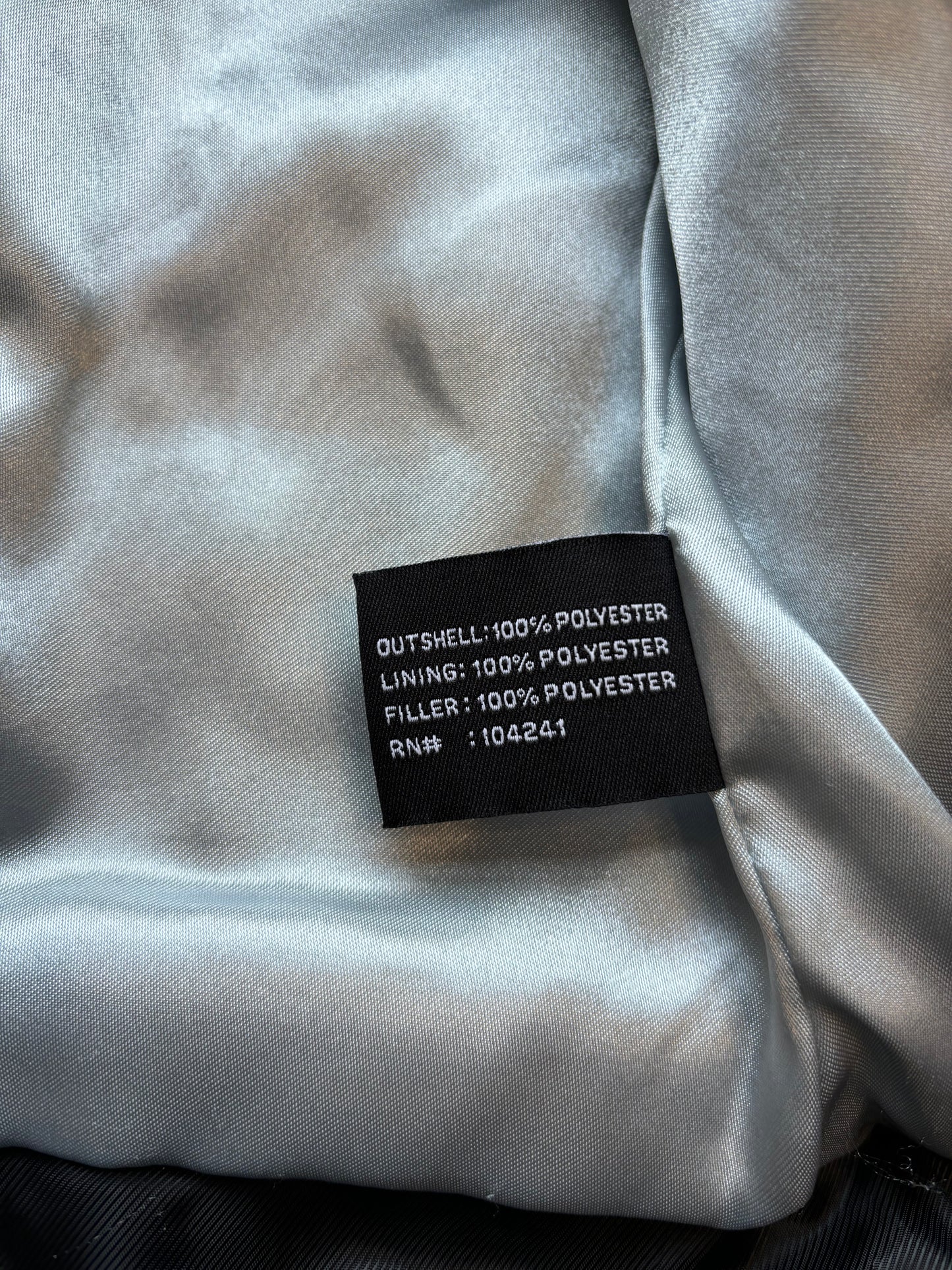 Babyphat y2k Black & Silver Satin Bomber Jacket