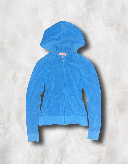 Juicy Couture Blue x Lime Green Terry Cloth 2 Piece Tracksuit