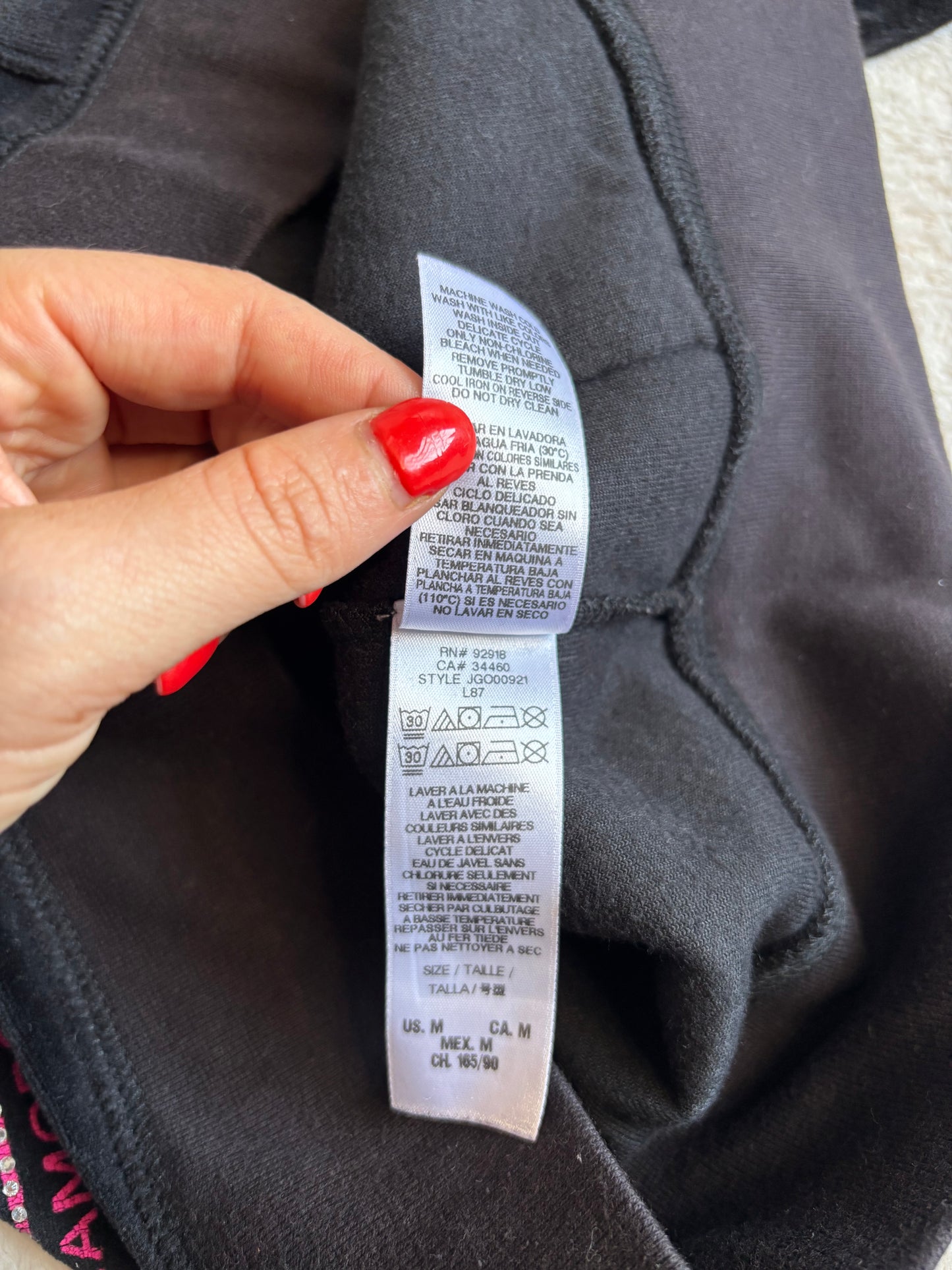 Juicy Couture Black Velour 2 Piece Tracksuit