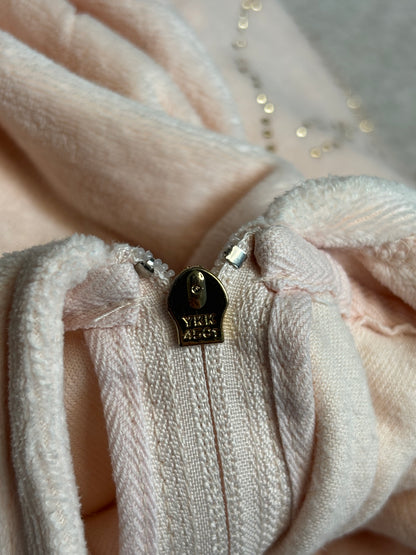 Juicy Couture Very Unique Peachy Nude Velour 2 Piece Tracksuit
