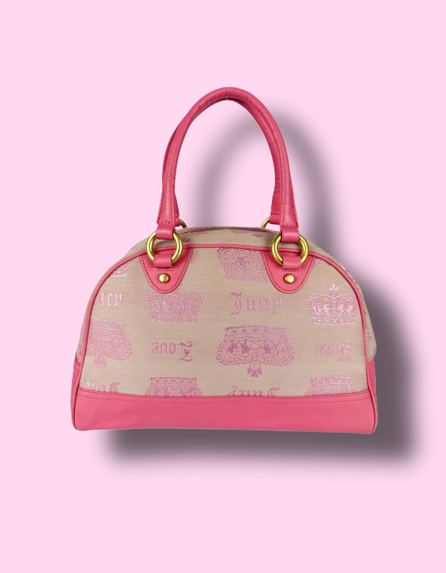 Juicy Couture Pink Rare Vintage Bowler Bag RN52002/ CA 16396