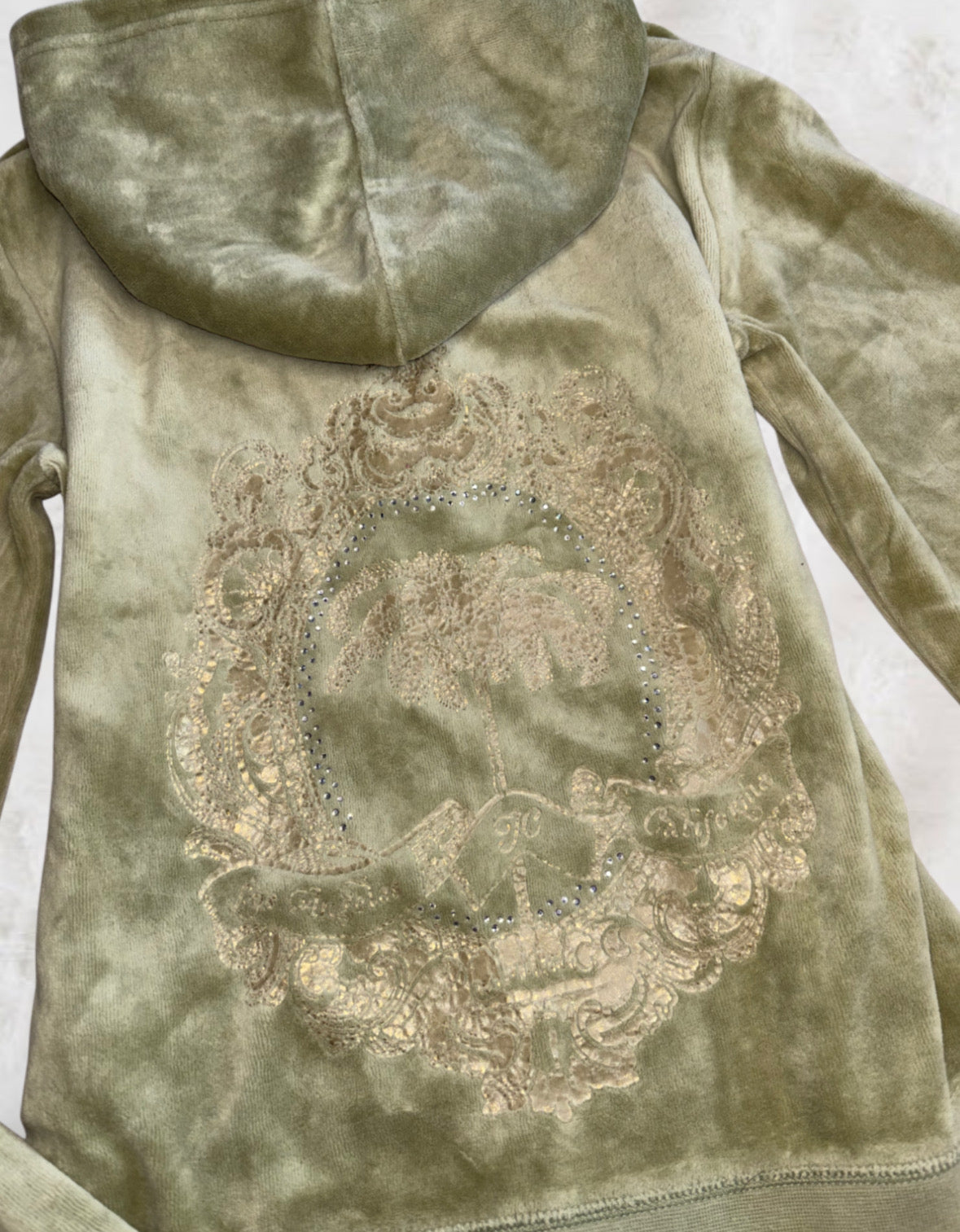 Juicy Couture Sage Green Velour 2 Piece Tracksuit