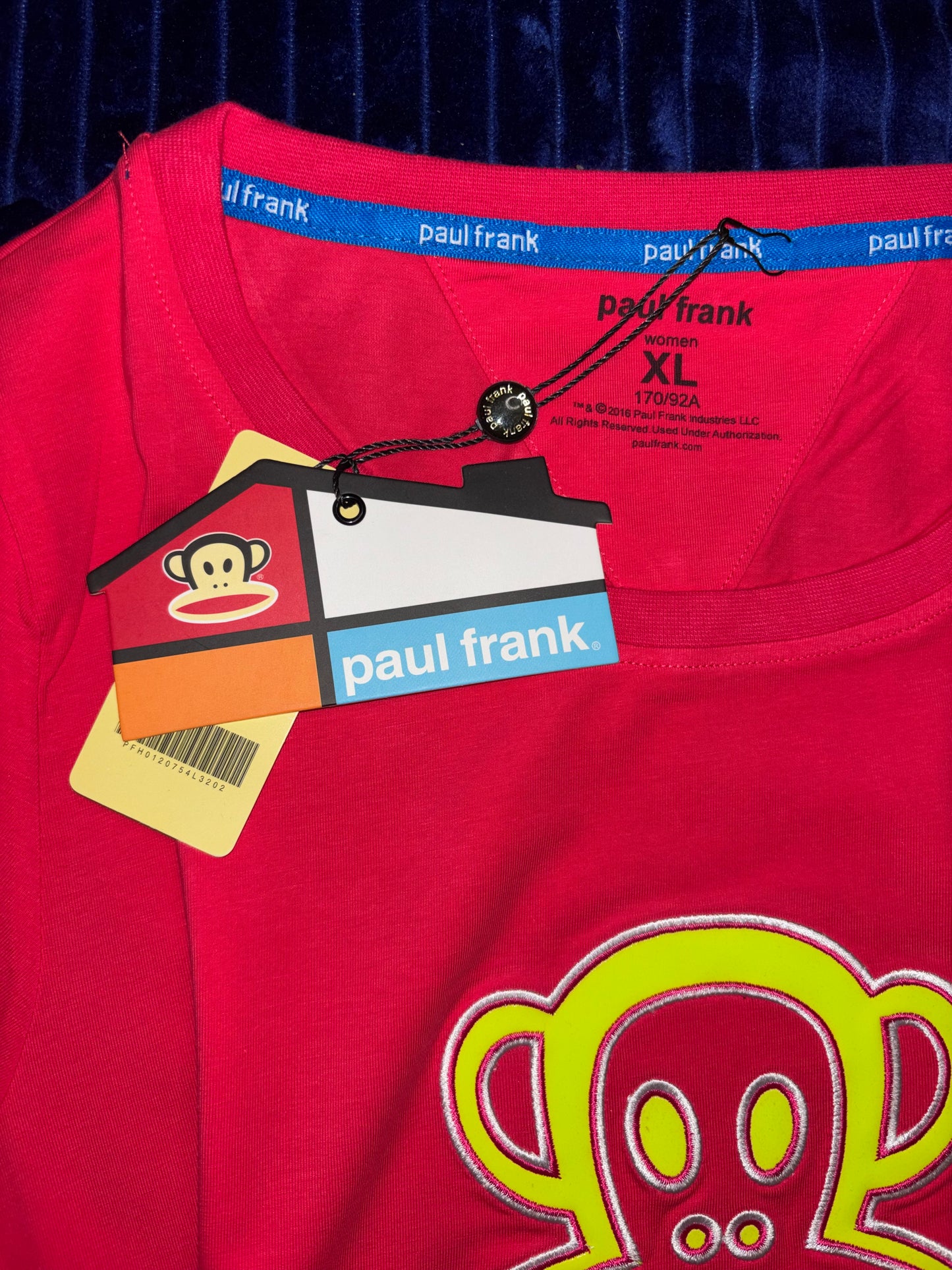 Paul Frank Coral Pink/Red T-Shirt (XL)