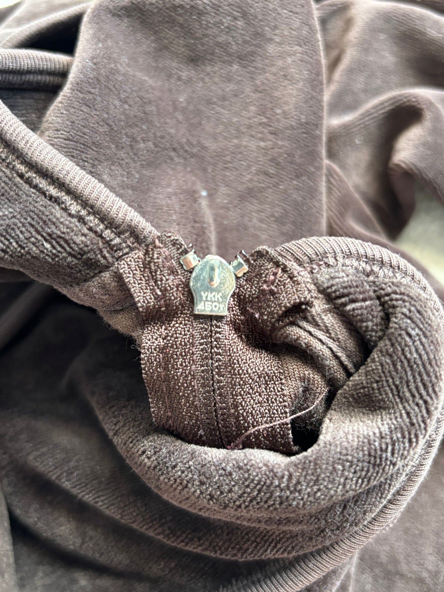 Juicy Couture Chocolate Brown Velour Hoodie