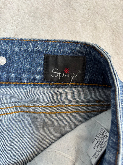 Japanese Vintage Low-Waisted & Flared Patchwork Jeans
