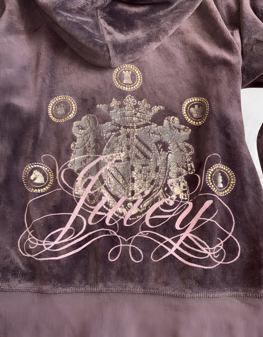 Juicy Couture Chocolate Brown Velour Hoodie