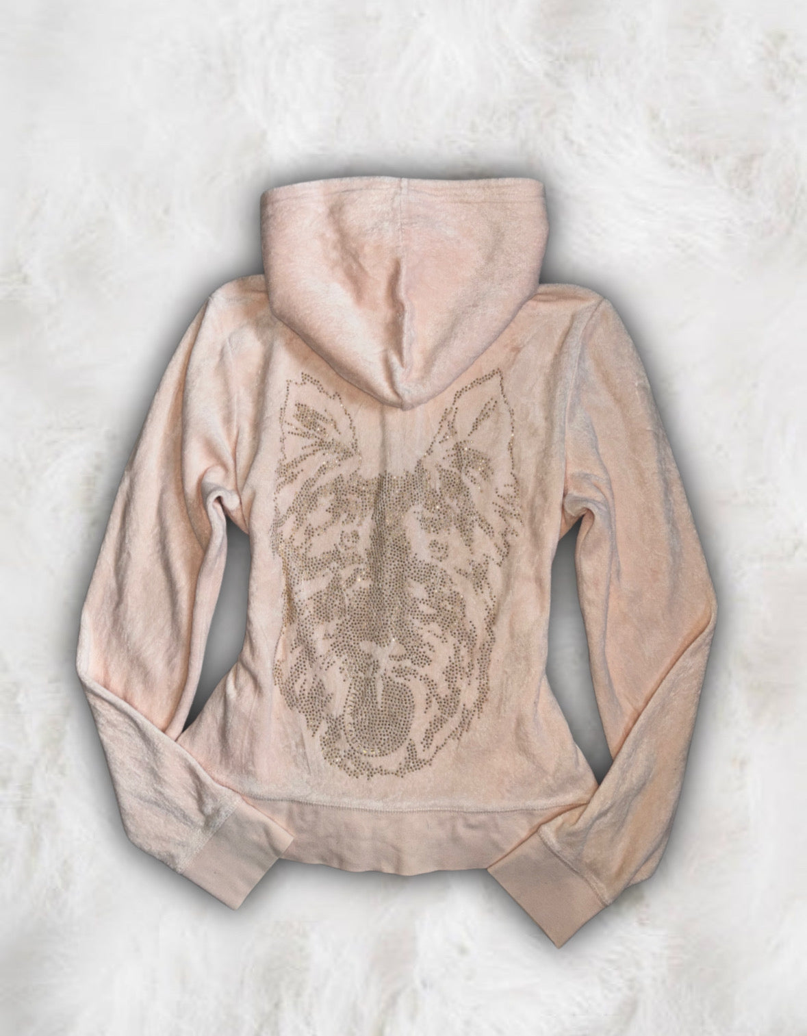 Juicy Couture Very Unique Peachy Nude Velour 2 Piece Tracksuit