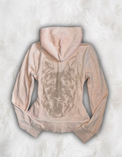 Juicy Couture Very Unique Peachy Nude Velour 2 Piece Tracksuit