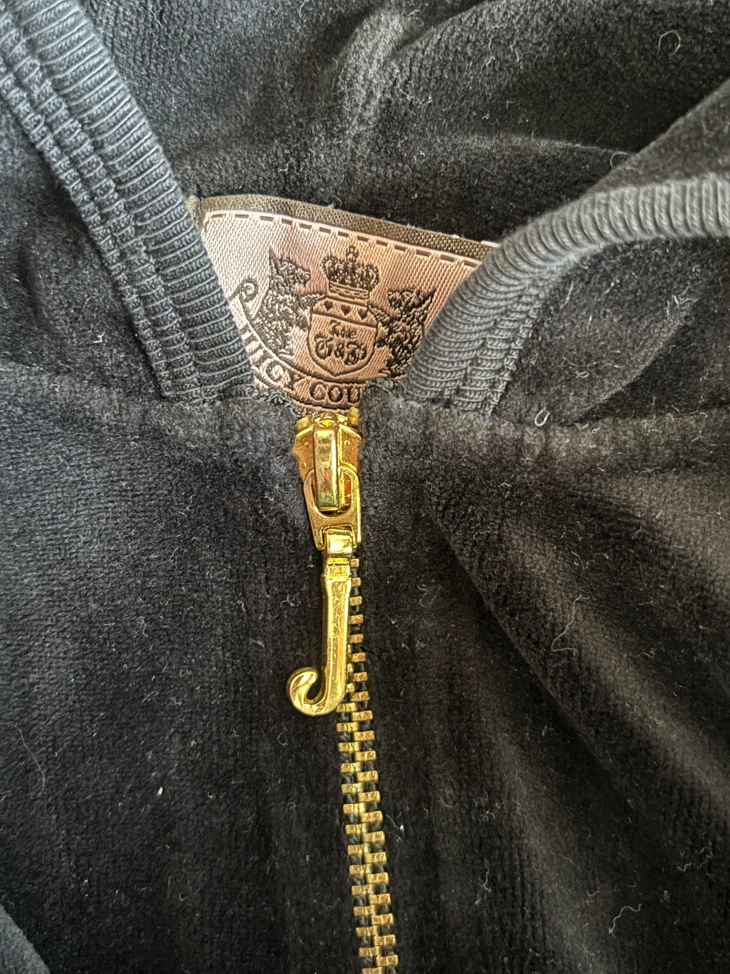 Juicy Couture Rare Black Velour 2 Piece Tracksuit