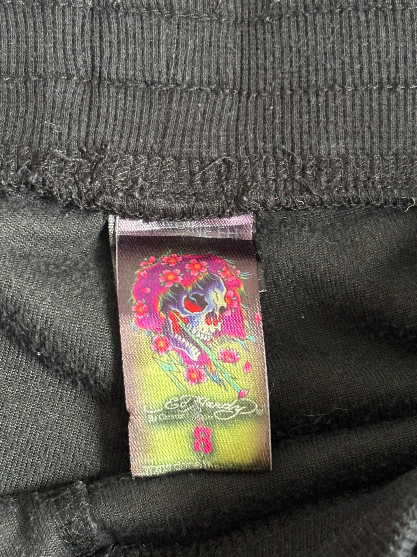 Ed Hardy Vintage 90s Black Velour Pants