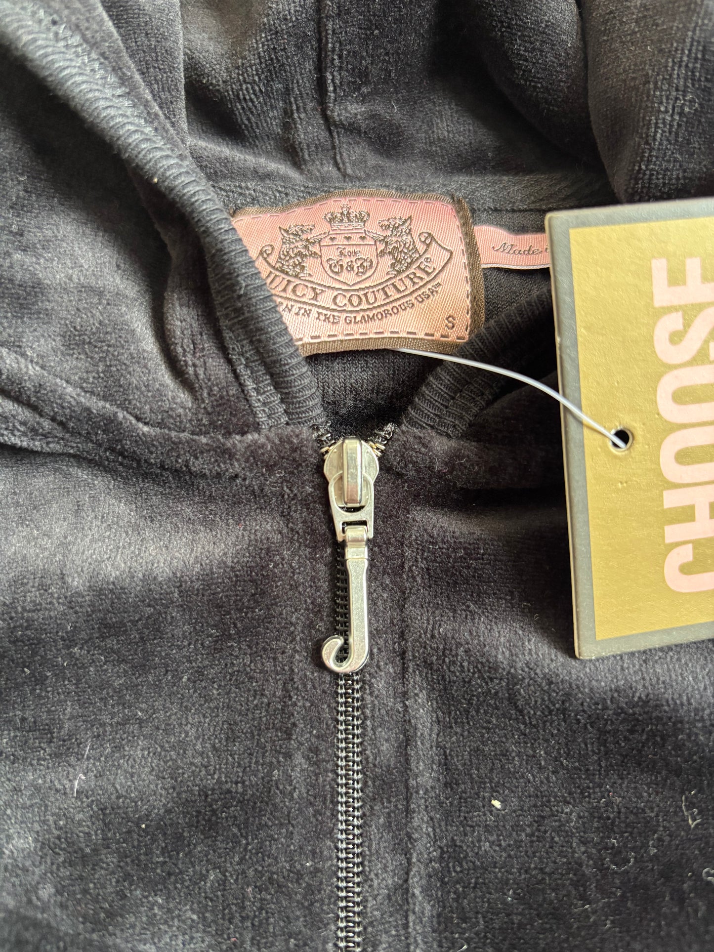 Juicy Couture Deadstock Black Velour 2 Piece Tracksuit