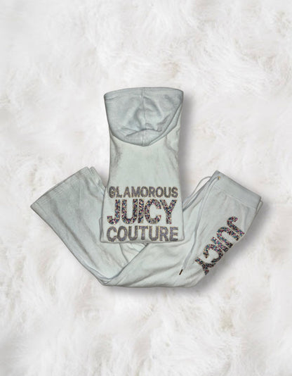 Juicy Couture Baby Blue Velour 2 Piece Tracksuit