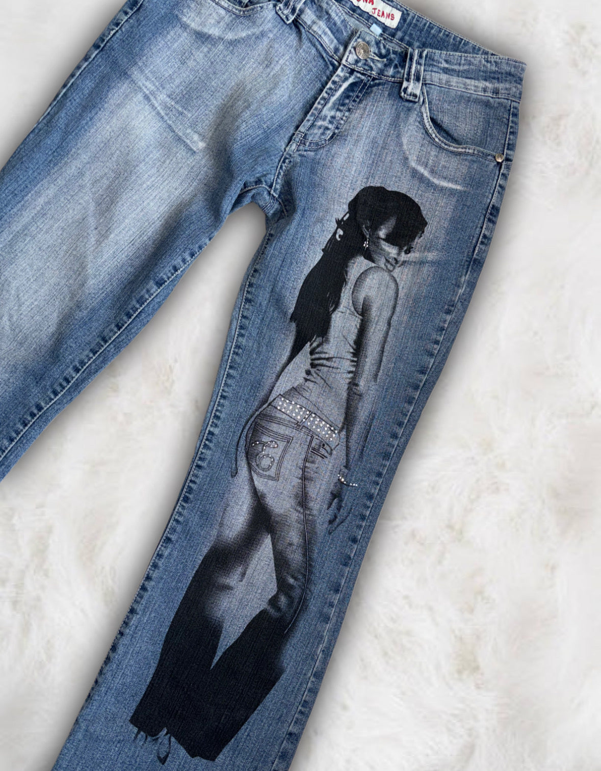 Mcbling Low-Waisted Flared Custom Jeans