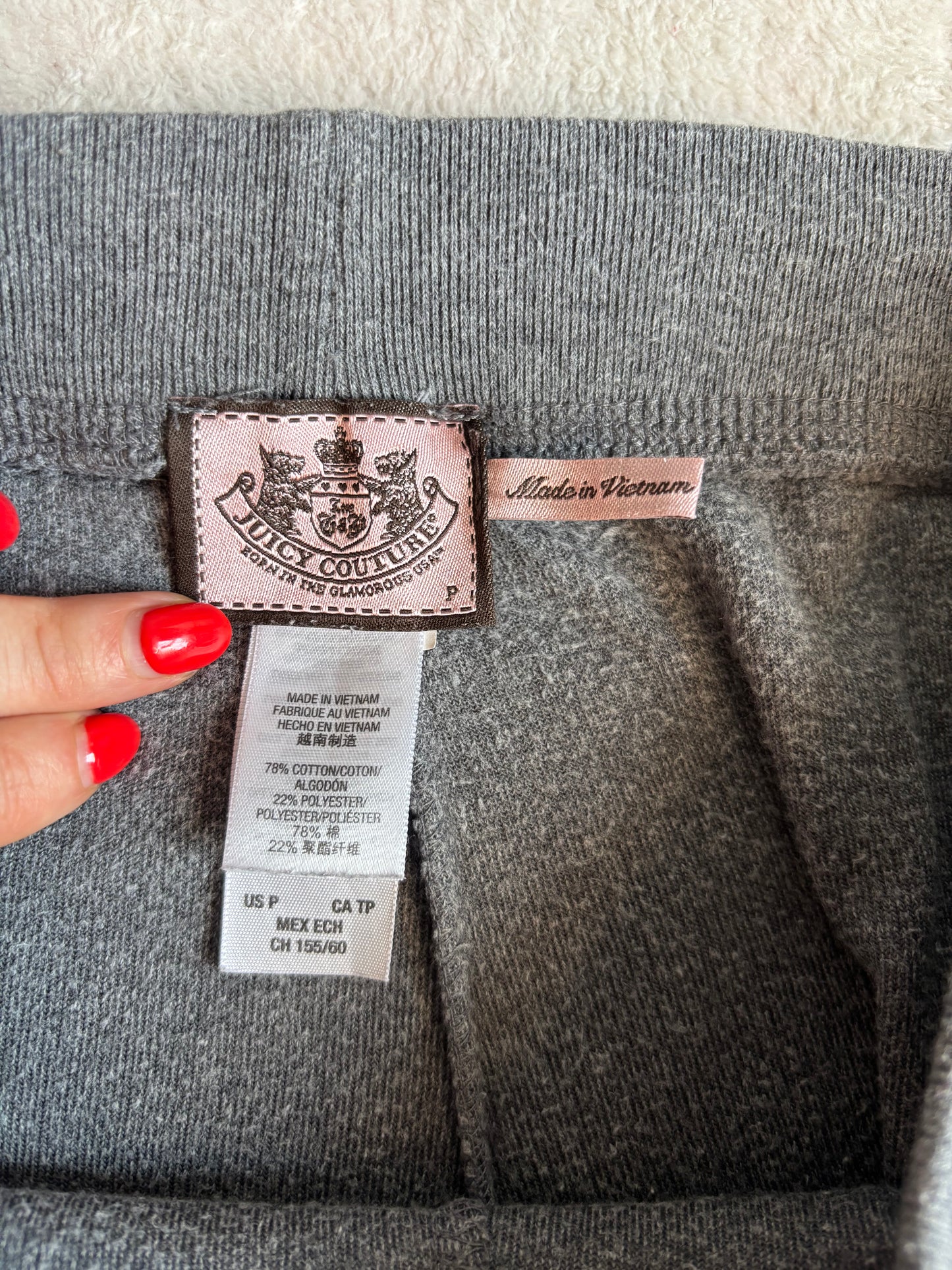 Juicy Couture Grey Velour 2 Piece Tracksuit