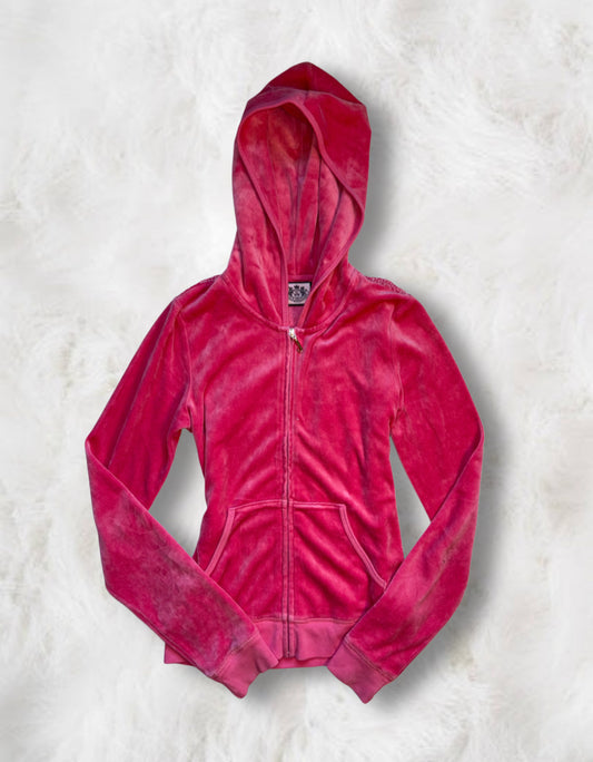 Juicy Couture Pink Velour Sequinned Reverse 2 Piece Tracksuit