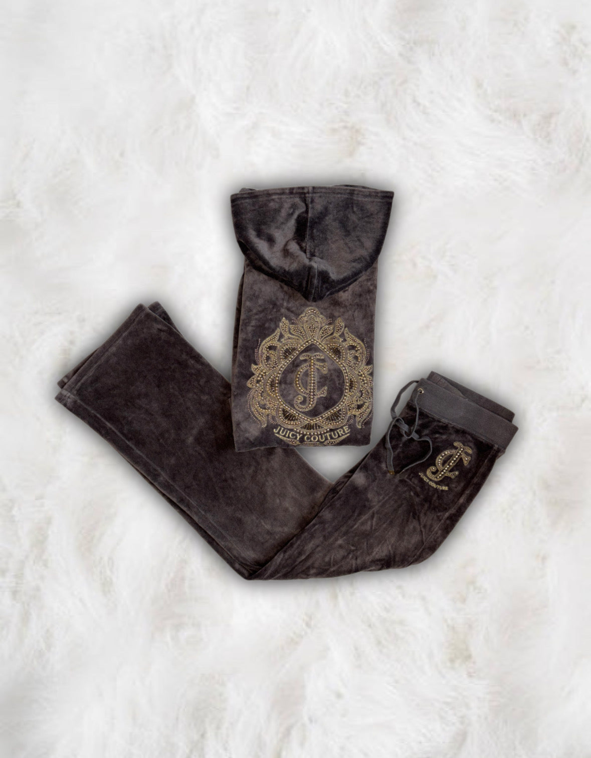 Juicy Couture Brown Velour 2 Piece Tracksuit