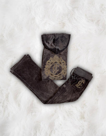 Juicy Couture Brown Velour 2 Piece Tracksuit