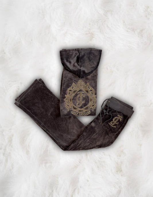 Juicy Couture Brown Velour 2 Piece Tracksuit