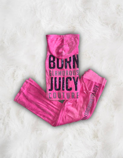 Juicy Couture Pink Velour 2 Piece Tracksuit