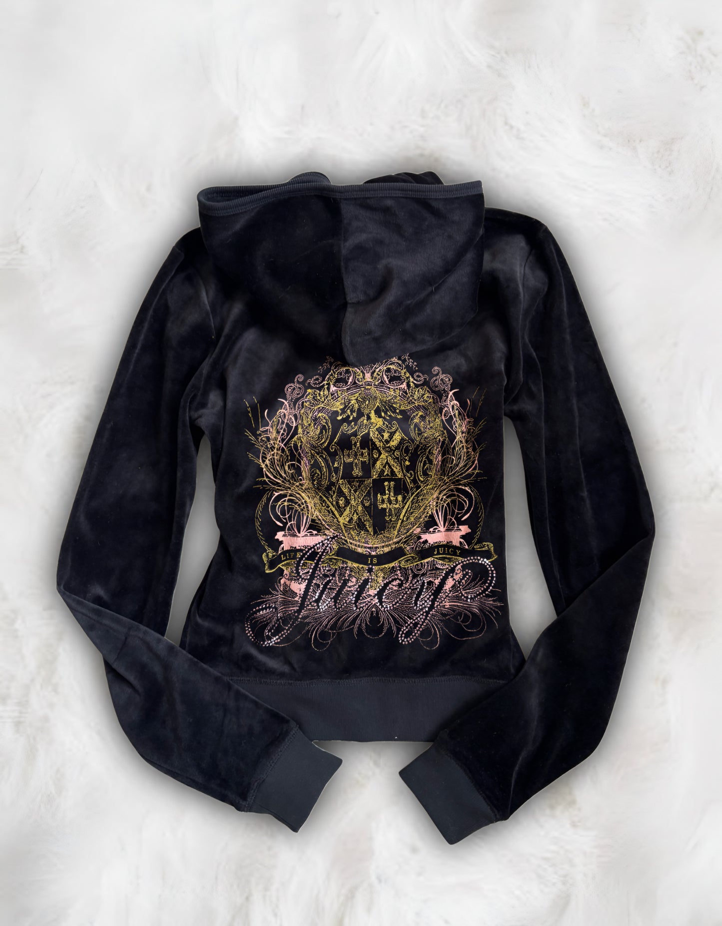 Juicy Couture Deadstock Black Velour 2 Piece Tracksuit