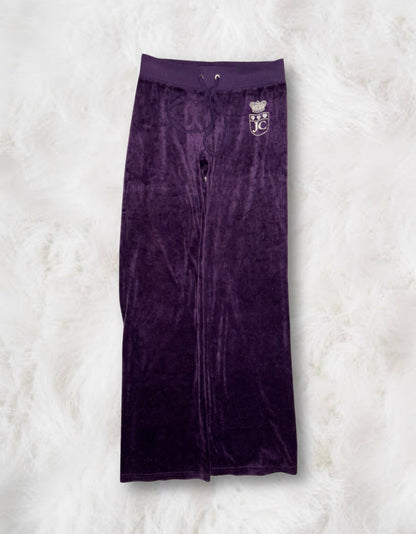 Juicy Couture Purple Velour Twin Dog Bedazzled 2 Piece Tracksuit
