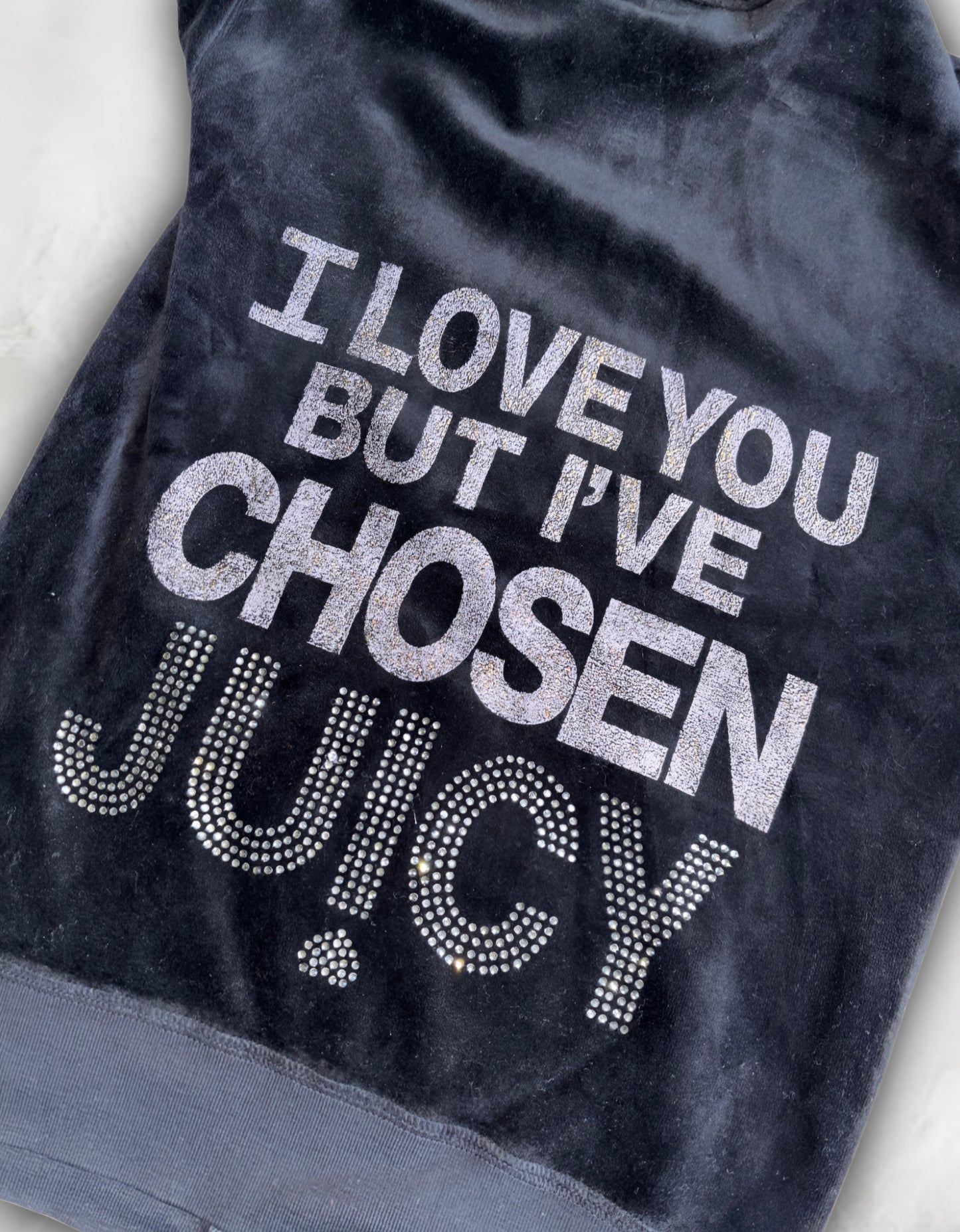 Juicy Couture Rare Black Velour 2 Piece Tracksuit