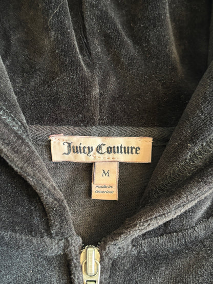 Juicy Couture Black Velour 2 Piece Tracksuit