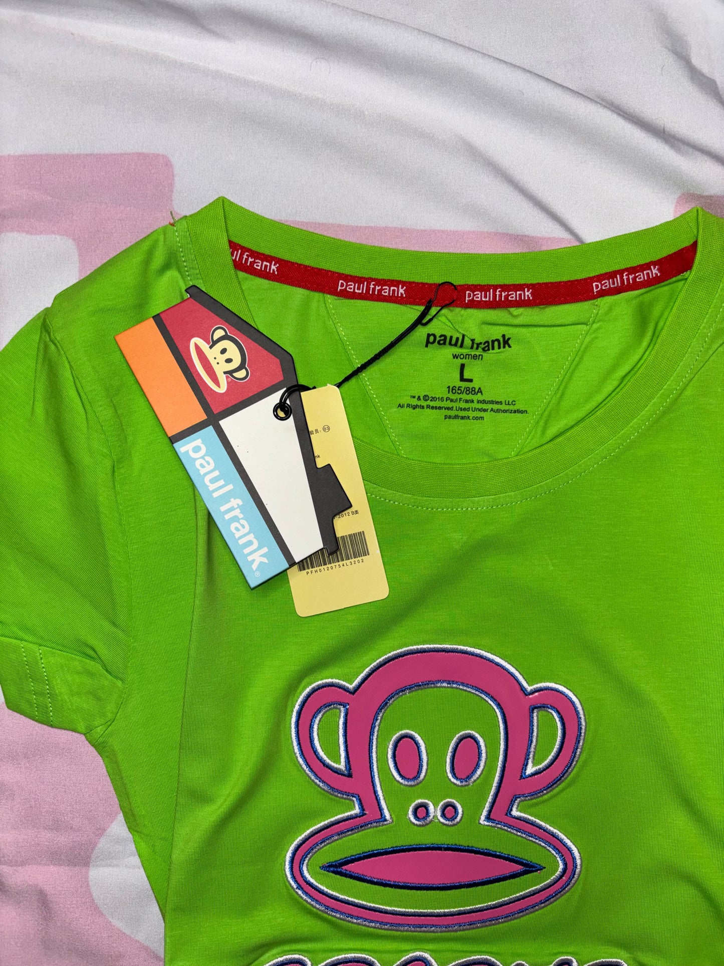 Paul Frank Lime x Pink T-Shirt (Large)