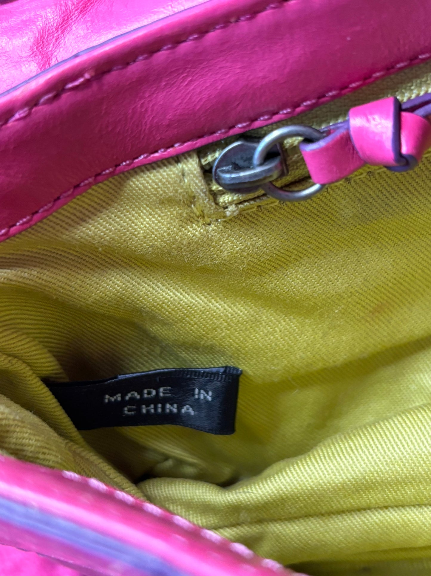 DKNY Vintage Micro Mini Hot Pink Leather Handbag