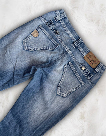 Mcbling Low-Waisted Flared Custom Jeans