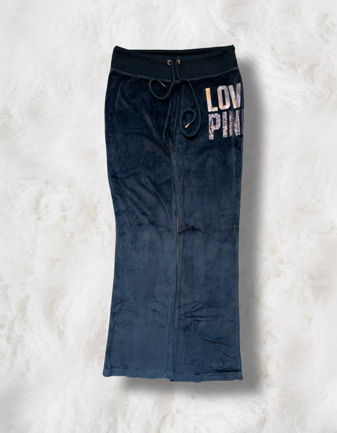 Victoria’s Secret PINK Black Velour Pants