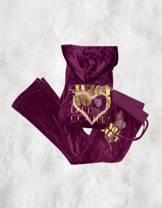 Juicy Couture Purple Rare ‘No. 1 Juicy Couture’ 2 Piece Tracksuit