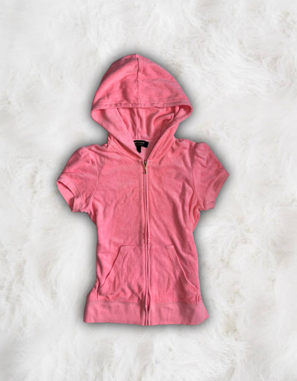 Juicy Couture Coral Pink Terry Cloth 2 Piece Short Tracksuit