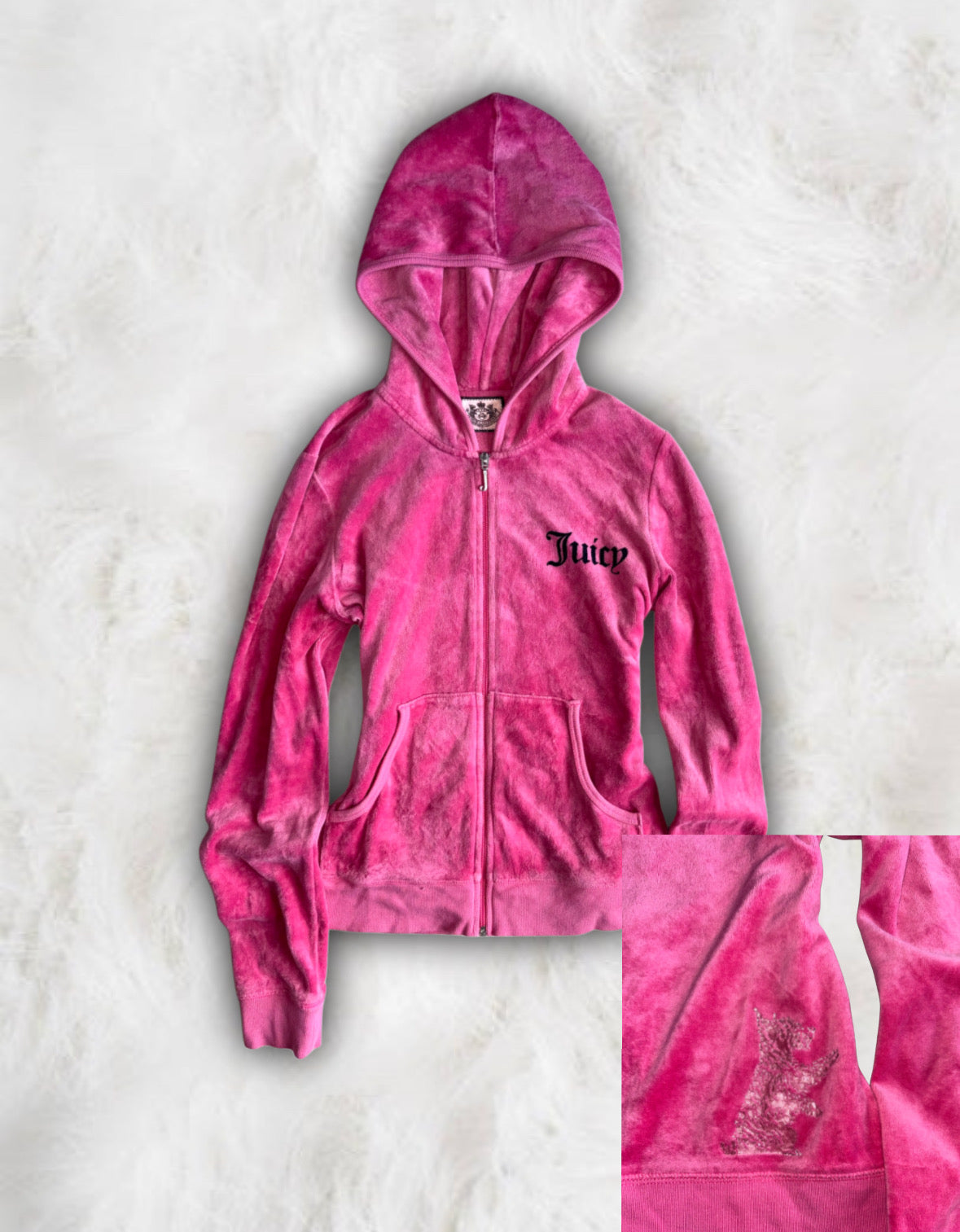 Juicy Couture Bubblegum Pink Velour Hoodie