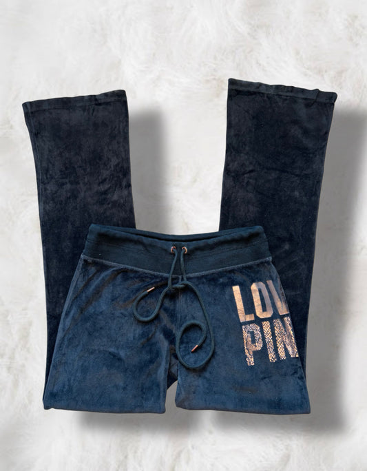Victoria’s Secret PINK Black Velour Pants