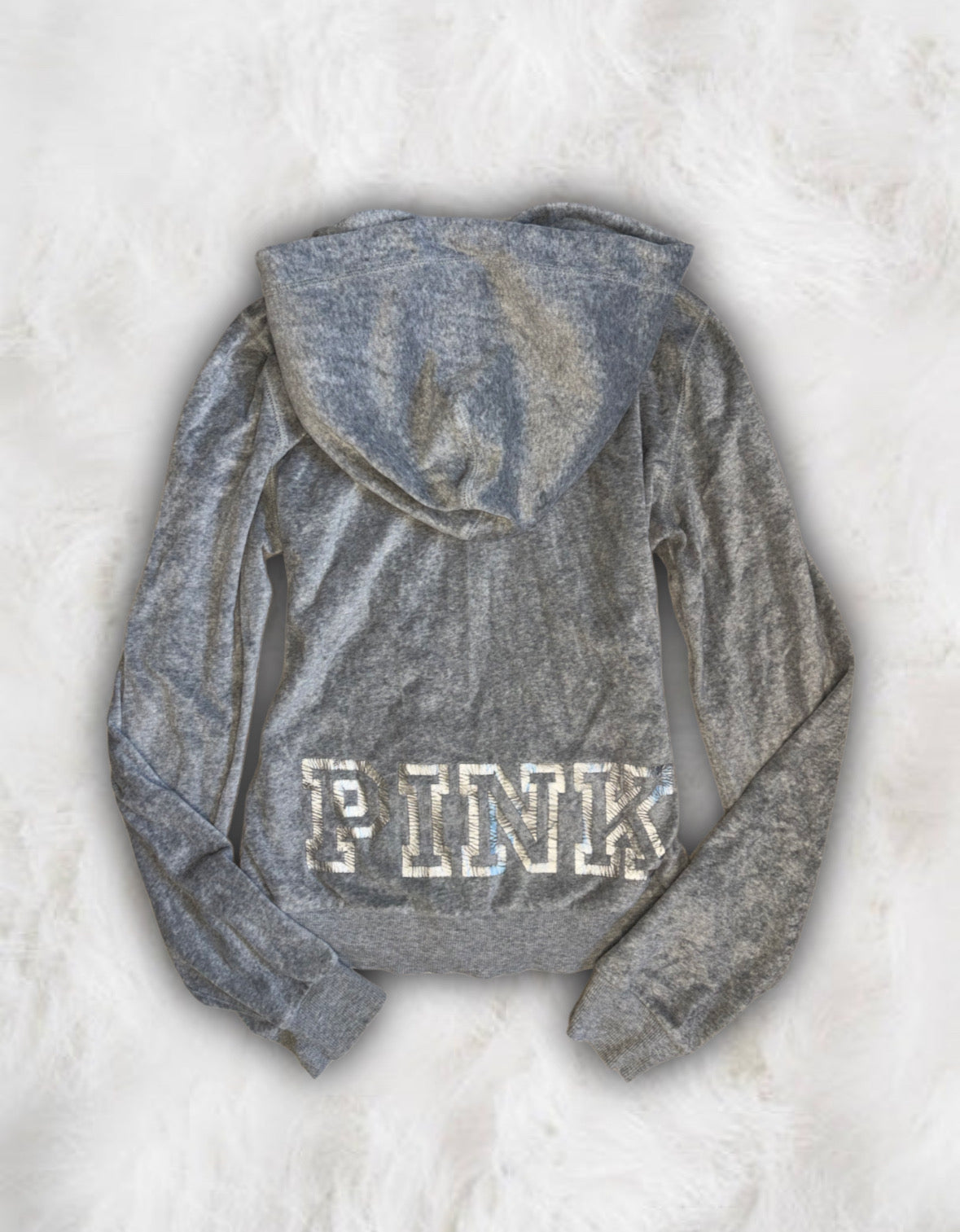 Victoria’s Secret PINK Grey Velour 2 Piece Tracksuit