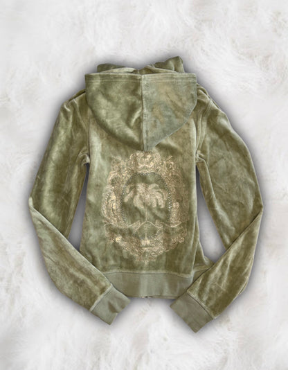 Juicy Couture Sage Green Velour 2 Piece Tracksuit