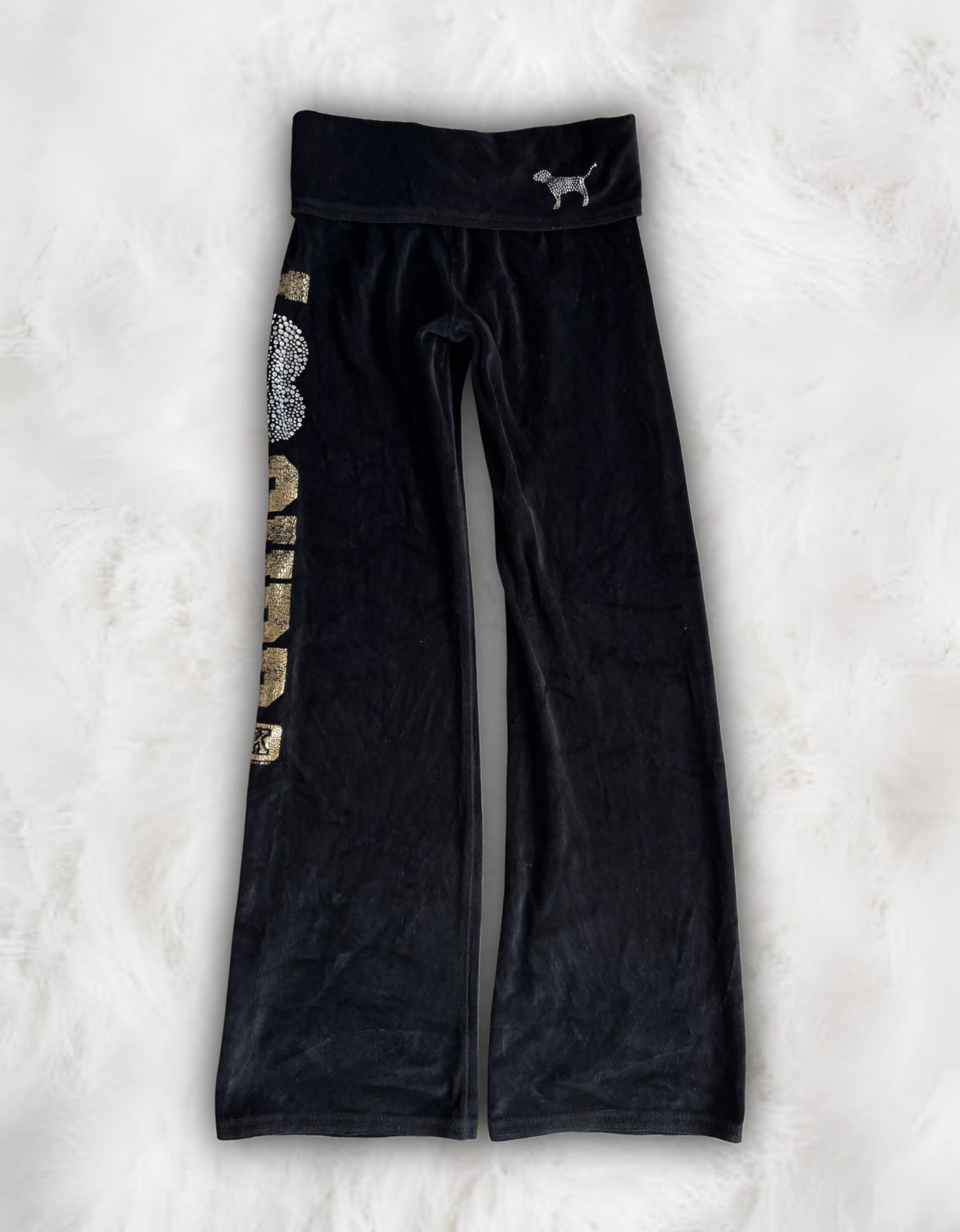 Victoria’s Secret PINK Rare College NFL Fold-over Velour Flares