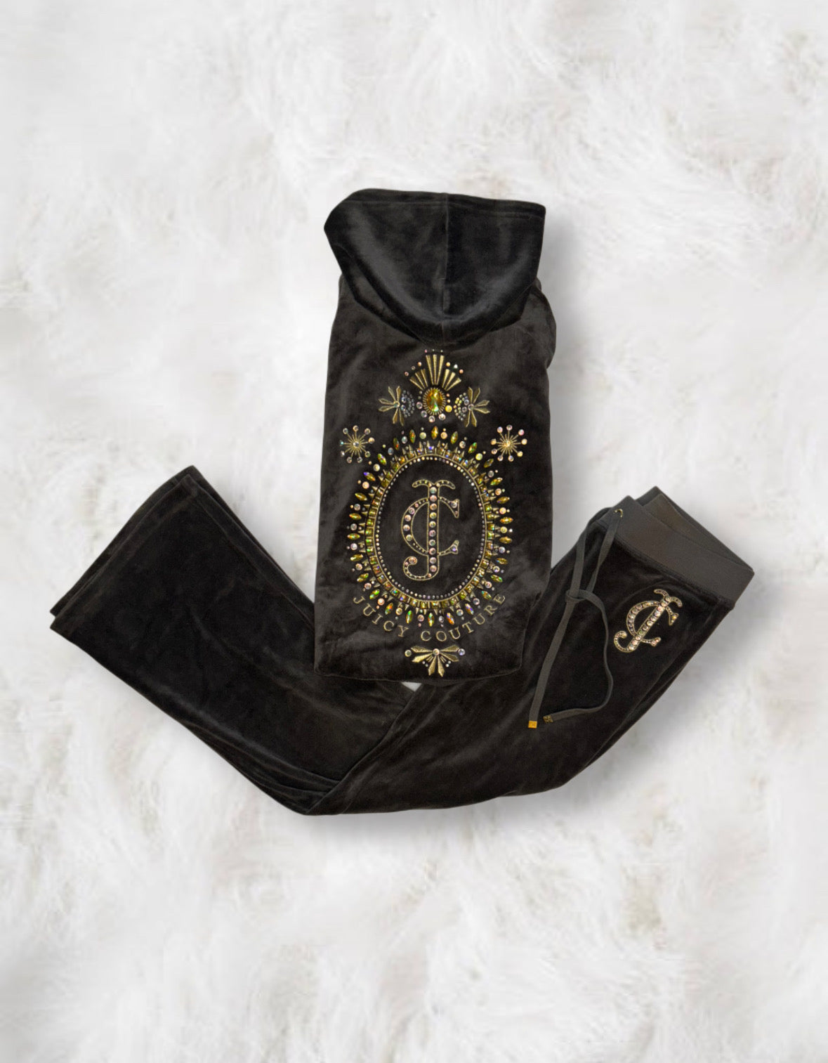 Juicy Couture Brown Velour 2 Piece Tracksuit