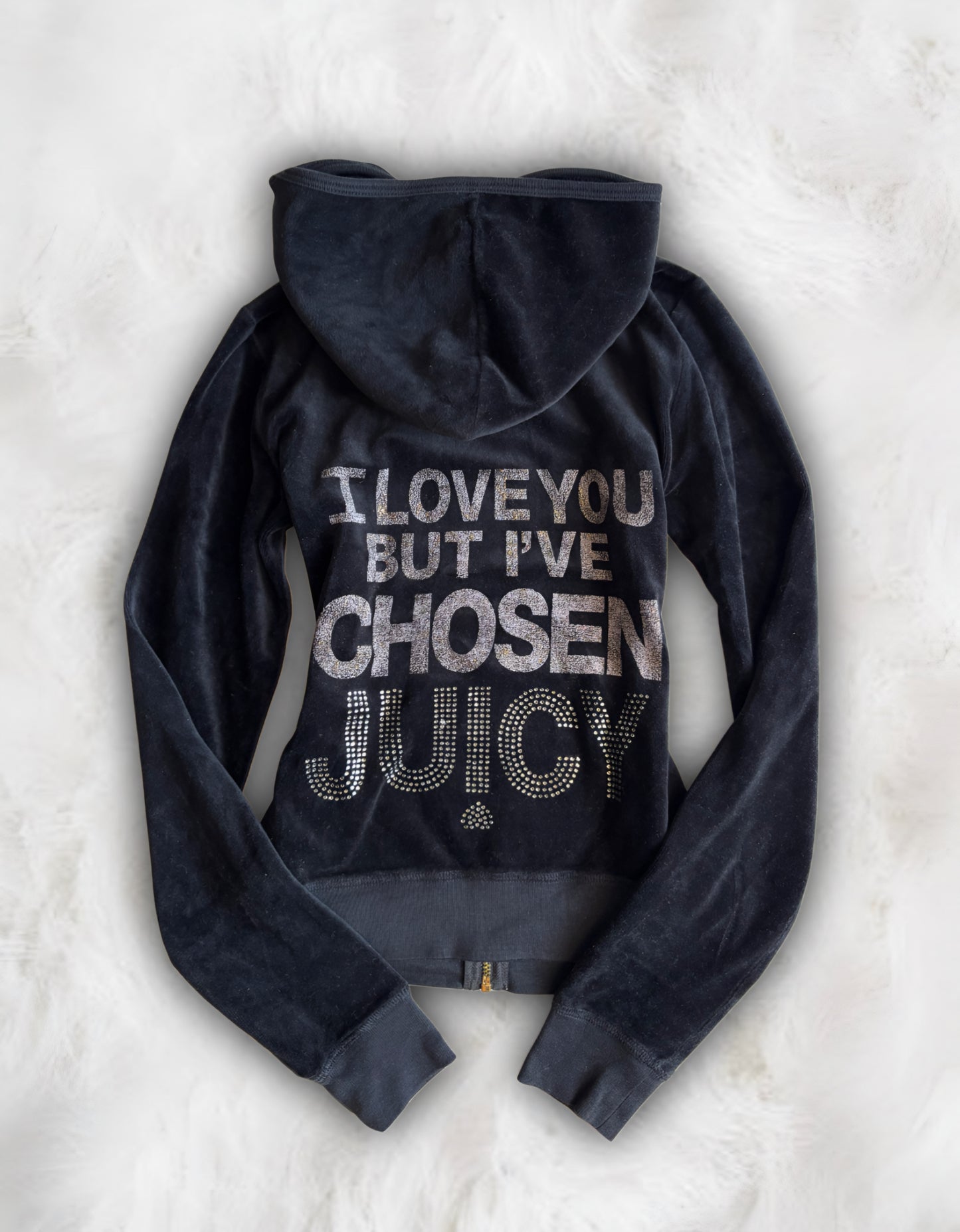 Juicy Couture Rare Black Velour 2 Piece Tracksuit
