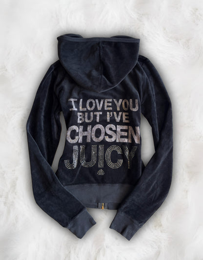 Juicy Couture Rare Black Velour 2 Piece Tracksuit