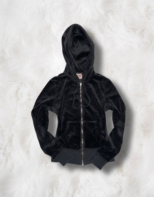 Juicy Couture Black Velour “Juicy Couture Forever” 2 Piece Tracksuit