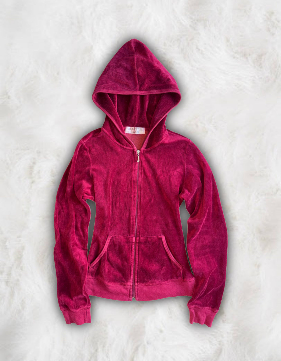 Juicy Couture Original Label Ruby Red Velour Jacket